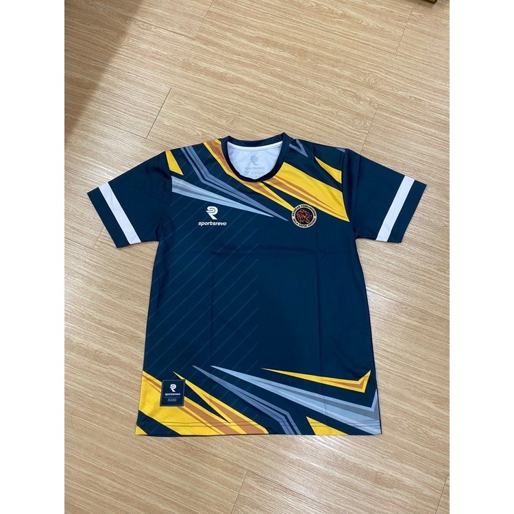 Baju Bola NFDP สีดําเสื้อฟุตบอลคุณภาพสูง Baju Sukan ฟุตบอลแขนสั้นที่กําหนดเองชื่อและหมายเลข Jersey B