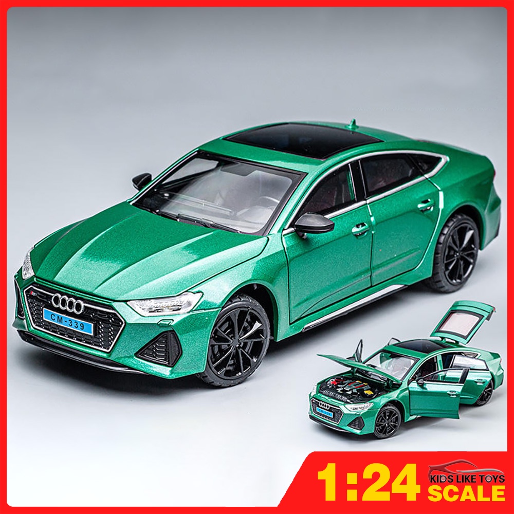 Klt โมเดลรถยนต์ 1:24 Audi RS7 Sportback โลหะอัลลอย ของเล่นสําหรับเด็กผู้ชาย