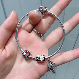 กำไลข้อมือแบบบีด สไปเดอร์แมน จากซีรีย์ Marvel ทำเองได้ง่าย ของขวัญพิเศษจากเงินSterling 925