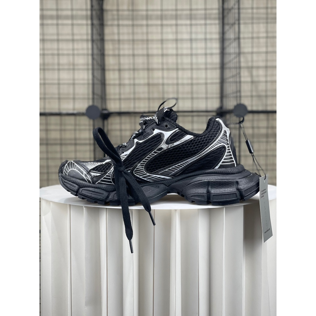 UA Balenciaga Phantom Sneaker 3XL "สีดำ" รองเท้าลำลองรองเท้าผ้าใบสำหรับสตรีและผู้ชาย กีฬาสันทนาการ
