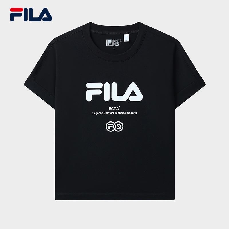 พร้อมส่ง FILA CORE เสื้อยืดแขนสั้น ของแท้ สไตล์ไลฟ์สไตล์ สําหรับผู้หญิง 2024