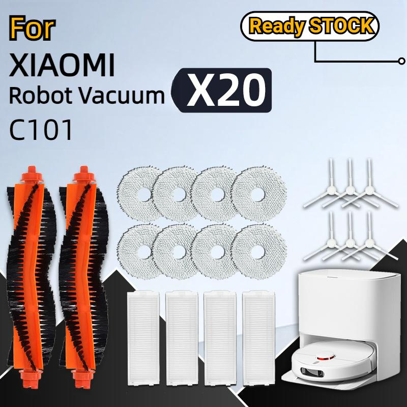 Xiaomi Robot Vacuum X20 C101 Robot Vacuum Cleaner Accessories แปรงหลัก แปรงด้านข้าง แผ่นกรอง Hepa ผ้าม็อบอะไหล่