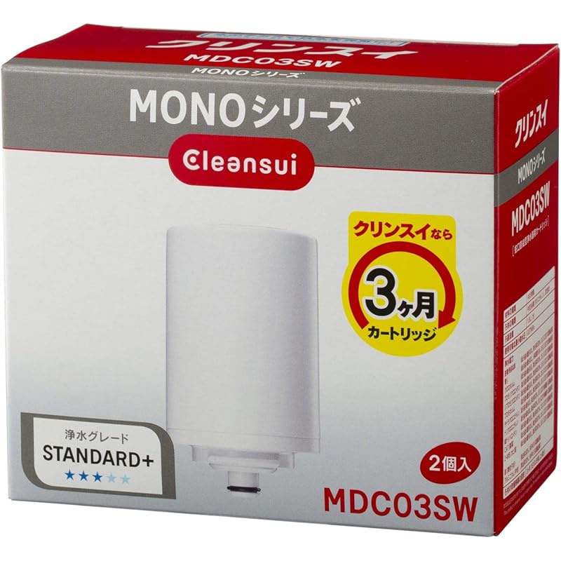 Cleansui เครื่องกรองน้ําเชื่อมต่อโดยตรงกับก๊อกน้ํา Mono Series ตลับเปลี่ยน 2 ชิ้น Mdc03Sw

