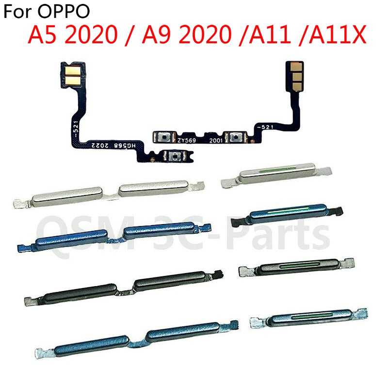 & สําหรับ OPPO A5 A9 A11X A11 เปิด/ปิดปุ่มสวิทช์ด้านข้าง Volume Up Down ปุ่ม Flex Cable อะไหล่เปลี่ยน & SUOI