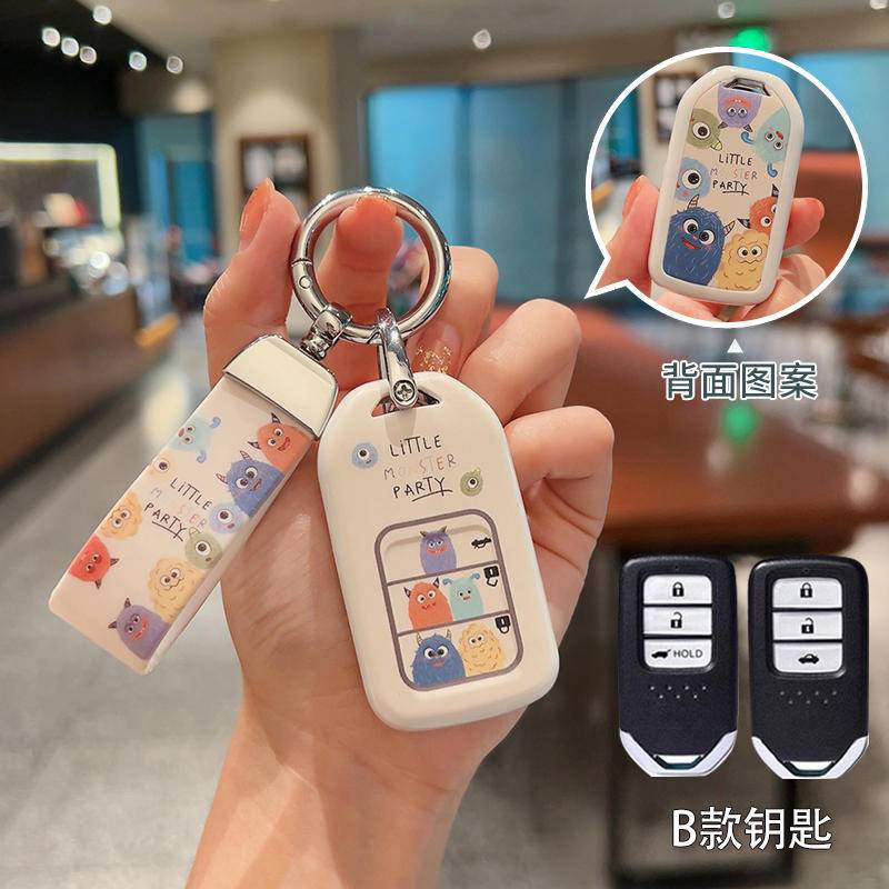 ที่ใส่กุญแจรีโมทรถยนต์ Honda City HRV Accord CRV Civic WR-V Jazz BRV XRV FIT พวงกุญแจรถ. กระเป๋าใส่กุญแจรถ