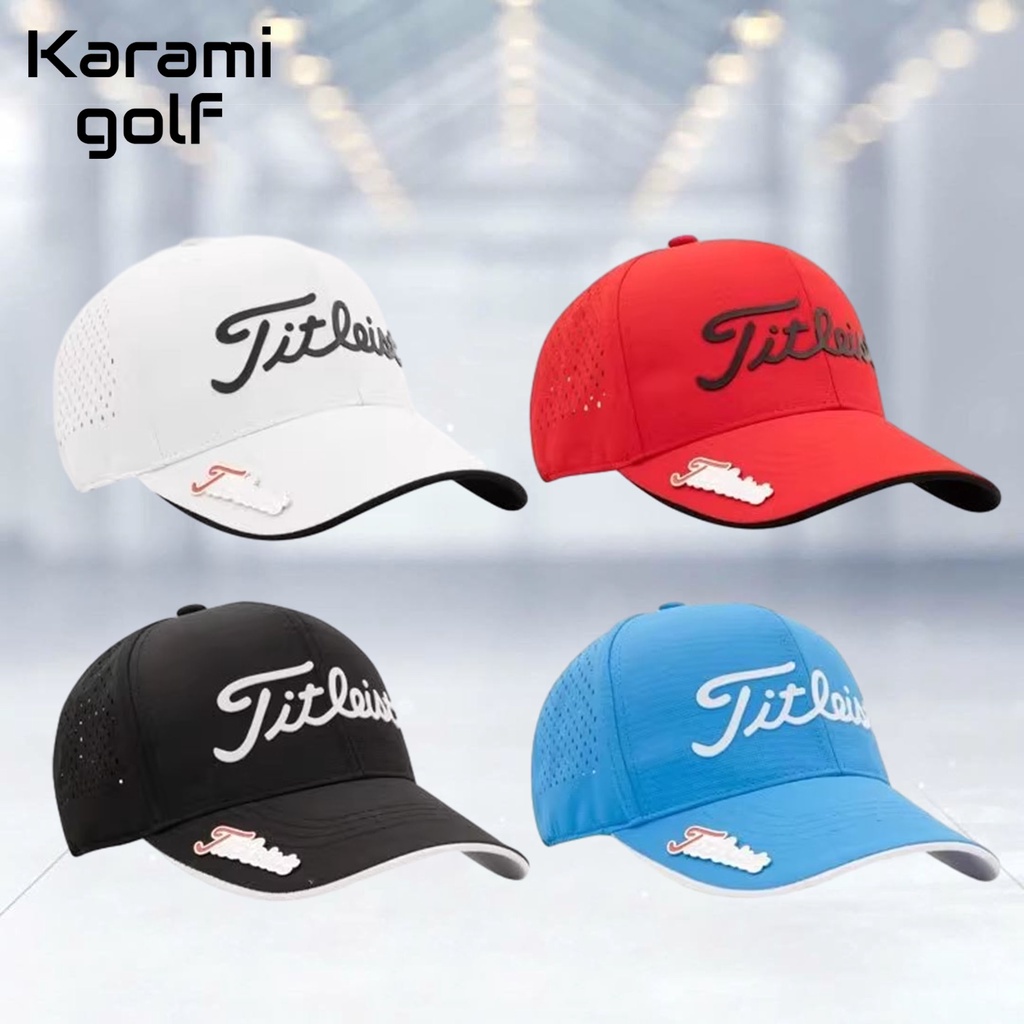 Karami หมวกกอล์ฟ กลางแจ้ง รุ่นใหม่ หมวกระบายอากาศ แห้งเร็ว มีหลายสี ให้เลือก สินค้า เต็มใบ รหัสสินค้า：MTI004