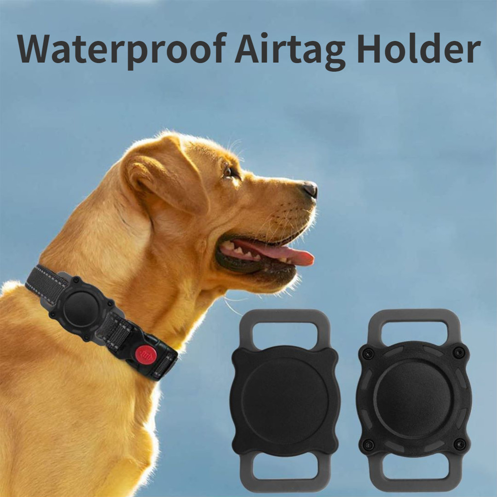ปลอกคอกันน้ํา Airtag ที่ใส่ปลอกคอสุนัข Airtag ป้องกันการเคี้ยวและป้องกันรอยขีดข่วนฮาร์ดพีซีพร้อมสกรูป้องกันการสูญหายแมวสุนัข GPS Tracker ป้องกันการสูญหายของอากาศแท็กปกคลุม