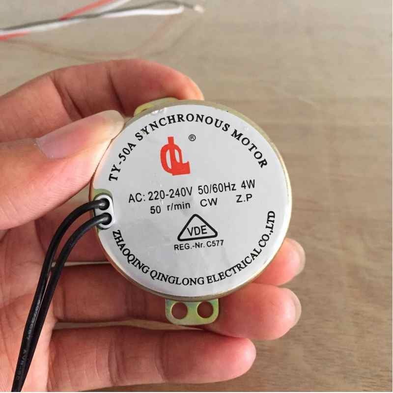 มอเตอร์ไฟเลี้ยวซิงโครนัส มอเตอร์เงียบ ขนาดเล็ก TY-50A 4W สําหรับร้านตัดผม 1 ชิ้น