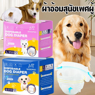 ผ้าอ้อมสุนัขขนาดเล็ก 12/10pcs แพมเพิสสุนัข แบบใช้แล้วทิ้ง ใส…
