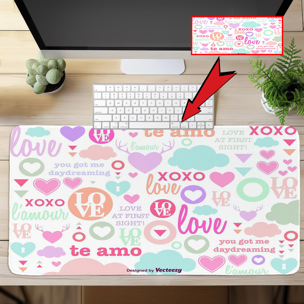 Diy แผ่นรองเมาส์ที่กําหนดเอง Art พิมพ์แป้นพิมพ์คอมพิวเตอร์แผ่นรองโต๊ะ (60x30 ซม./80x40 ซม.)