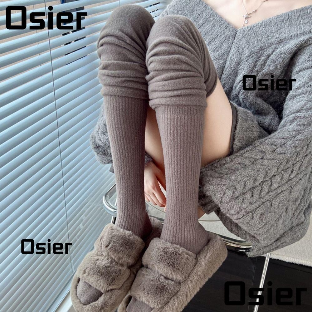 โอเซอร์1 ถุงเท้าน่องประกบ,ถุงน่องอุ่นสีขาวนมสไตล์ญี่ปุ่น,ถุงเท้าหลอดสูงฤดูหนาวฤดูใบไม้ร่วงสบายๆ เจเค วิทยาลัยอุปกรณ์เสริม