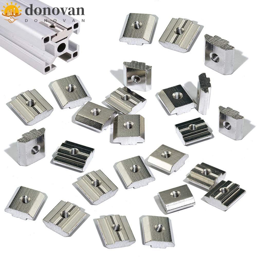 Dodonvan Nuts Aluminium Profile T-Track เลื่อน 20 ชิ้น T Block T Slot Nut
