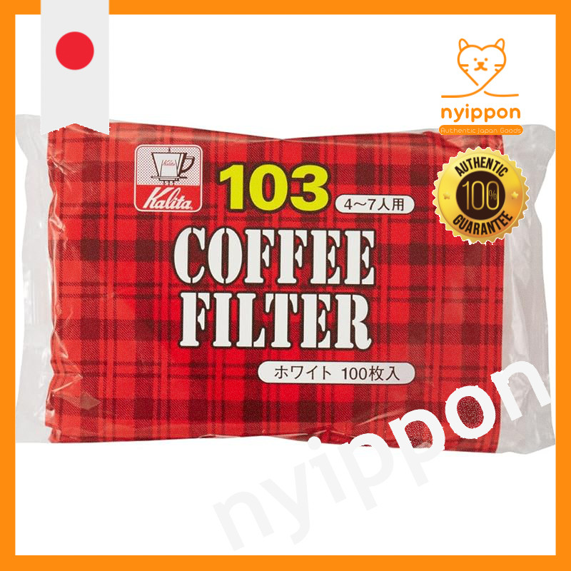 Kalita Coffee Filter White NK103 Paper 100 Sheets for 4-7 People #15081