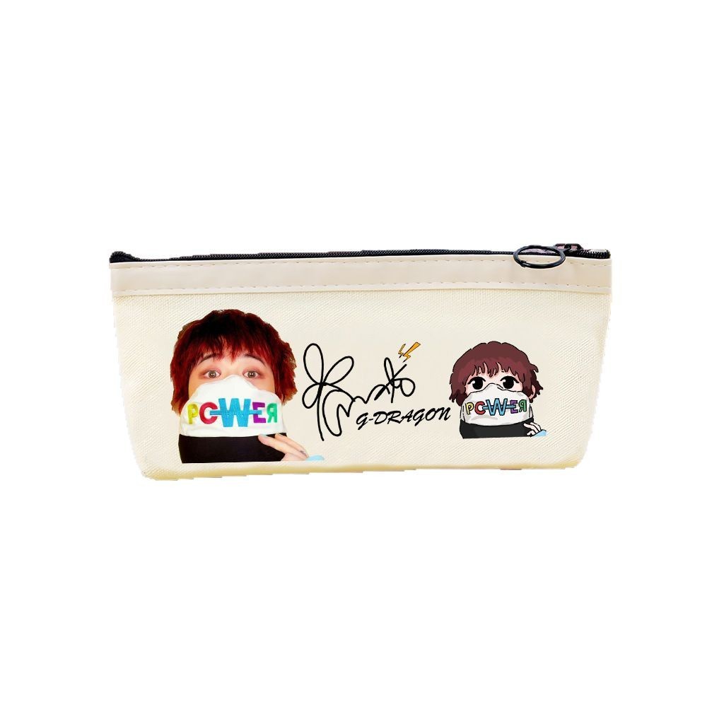 Kira BIGBANG GD G-DRAGON POWER ผ้าใบดินสอปากกากระเป๋าเก็บขนาดใหญ่ความจุนักเรียนกระเป๋าเครื่องเขียน
