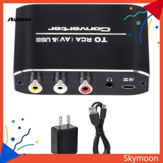 Skym* อะแดปเตอร์แปลงเสียงวิดีโอ 1080P HDMI เป็น AV CVBS RCA ขนาดเล็ก สําหรับโปรเจคเตอร์ TV