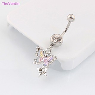 Thevantin แหวนสเตนเลส ห้อยจี้รูปดวงจันทร์ หัวใจ ประดับเพทาย เครื่องประดับ สําหรับผู้หญิง