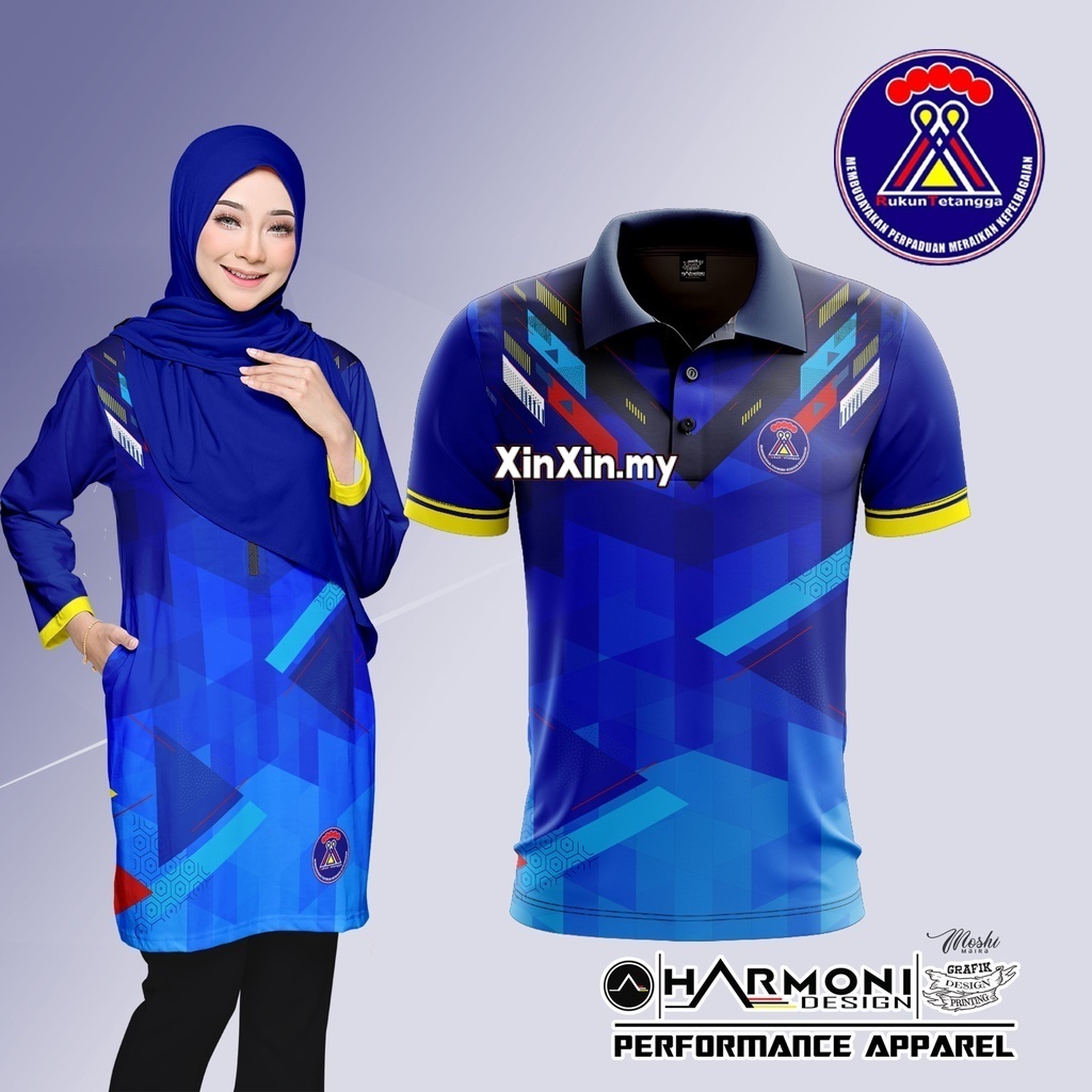 (XinXin) BAJU KRT 1 | เสื้อยืดเสื้อระเหิด Baju Jersey Muslimah