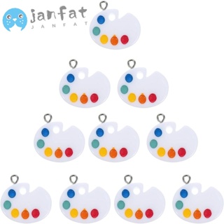 Janfat ถาดสีเรซิ่น รูปถาดสี 9.58*6.7 นิ้ว 30 ชิ้น