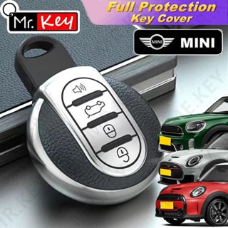 【Mr.Key】เคสกุญแจรีโมทรถยนต์ หนัง TPU สําหรับ BMW Mini Cooper Clubman Countryman F54 F55 F56 F57 F60