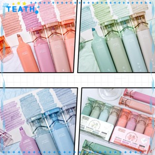 Teath ปากกามาร์กเกอร์ ไฮไลท์กลิตเตอร์ สีพาสเทล 4 สี ต่อชุด สําหรับสํานักงาน