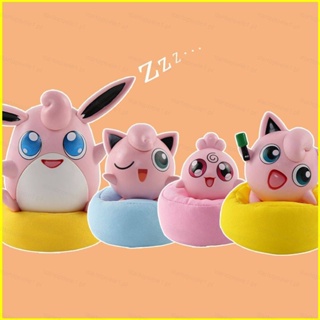 Yyds โมเดลฟิกเกอร์ Pokemon Jigglypuff Igglybuff Wigglytuff ของเล่นสําหรับเด็ก 4 ชิ้น