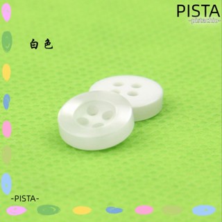 Pista กระดุมเสื้อเชิ้ต เรซิน ทรงกลม สีขาว 11 มม. 100 ชิ้น