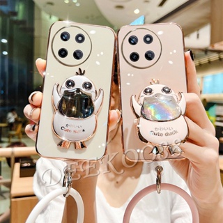 เคสโทรศัพท์มือถือ แบบนิ่ม ลายเป็ดน่ารัก พร้อมแหวนคล้อง สําหรับ Realme11 RealmeC51 Realme 11 C51 NFC 4G 5G 2023