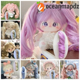 Oceanmapdz วิกผมหางม้า ผมยาว หยิก ผมหางม้า ผ้าไหมนิ่ม DIY สําหรับตุ๊กตา