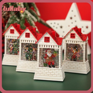 Lullaby โคมไฟซานตาคลอส ตกแต่งคริสต์มาส บ้านหิมะ ของขวัญเด็ก เครื่องประดับคริสต์มาส โคมไฟแครกเกอร์