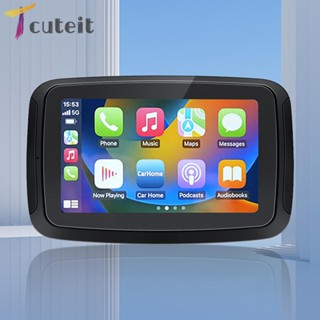 Tcuteit หน้าจอนําทาง GPS HD IPS ไร้สาย 5 นิ้ว ระบบแอนดรอยด์ พร้อมรีโมตคอนโทรล สําหรับรถยนต์