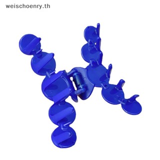 Ww Klein กิ๊บติดผมอะคริลิค ขนาดใหญ่ สีฟ้า สําหรับขัดผม
