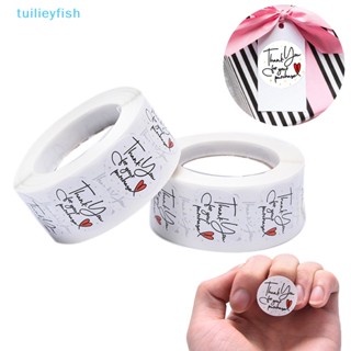 Tuilieyfish สติกเกอร์ซีล ทรงกลม ลายหัวใจ Thank You สําหรับติดตกแต่งเครื่องเขียน 500 ชิ้น