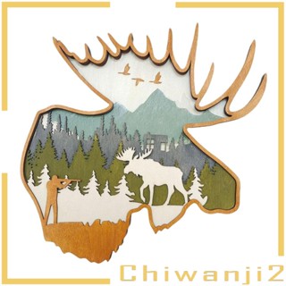 [Chiwanji2] ประติมากรรมไม้แกะสลัก รูปสัตว์ สําหรับตกแต่งผนังบ้าน