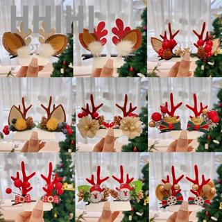 Hhihi Christmas Antler Hair Clips Cute Exquisite  Reindeer Barrettes for Parties Birthday Cosplay