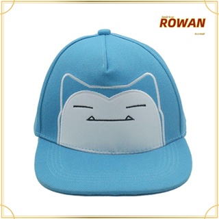 Rowans หมวกเบสบอล ผ้าฝ้าย ปักลายการ์ตูนอนิเมะ ปรับได้ สไตล์ฮิปฮอป