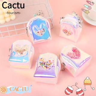 Cactu กระเป๋าใส่เหรียญ PVC ขนาดเล็ก ลายการ์ตูน ของขวัญ สําหรับเด็กผู้หญิง