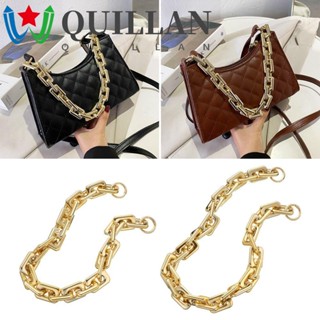 Quillan สายโซ่โลหะ สีทอง แบบเปลี่ยน สําหรับคล้องกระเป๋า DIY