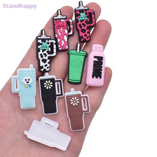 Standhappy ใหม่ คลิป PVC รูปก้างปลา สําหรับตกแต่งรองเท้าผ้าใบ 10 ชิ้น