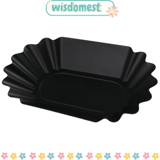 Wisdomest ถาดเสิร์ฟ พลาสติก สีดํา 300 มล. ใช้ซ้ําได้ สําหรับบ้าน ห้องครัว