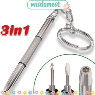 Wisdomest ชุดไขควง 3-in-1 ความแม่นยําสูง พร้อมพวงกุญแจ สําหรับซ่อมแซมนาฬิกาข้อมือ