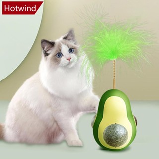 Hotwind ของเล่นตุ๊กตาอะโวคาโด้ ขนนก พร้อมลูกบอล 1 ชิ้น สําหรับสัตว์เลี้ยง แมว I2Z7