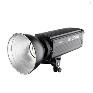 Flt Godox SL200W 5600K 200W ไฟวิดีโอ LED พลังงานสูง ไร้สาย พร้อมเมาท์โบเวน สําหรับถ่ายภาพสตูดิโอ บันทึกวิดีโอ สีขาว