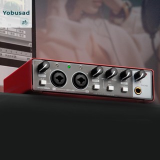 [Yobusad.th] การ์ดเสียง MD22 48V Phantom Power USB สําหรับบันทึกเสียงกีตาร์