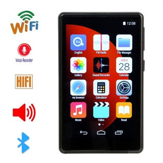 เครื่องเล่น Mp3 บลูทูธ และ WiFi หน้าจอสัมผัส เครื่องเล่นเพลง HiFi Lossless Mp3 พร้อมวิทยุ FM สําหรับเล่นกีฬา