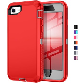 3 in 1 เคสโทรศัพท์มือถือ กันกระแทก กันฝุ่น ทนทาน สําหรับ iPhone SE 2022 2020 SE 3rd 2nd Gen 4.7