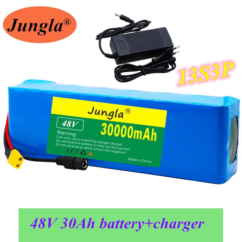 New 48v 30000mAh Li-ion battery 48v 30Ah 1000w 13S3P li-ion Battery Pack 54.6v E-bike Electric bicyc