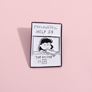 เครื่องประดับ เข็มกลัด รูปตัวการ์ตูน Psychiatric Help Eenamel Pin สําหรับเพื่อน