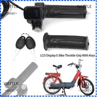 Wattle คันเร่งจักรยาน E-Bike สายเคเบิลยาว อุปกรณ์เสริม ที่จับสกูตเตอร์ หน้าจอ LCD