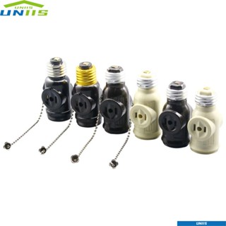 Uniis อะแดปเตอร์ฐานหลอดไฟ LED 110-250 V ABS US คุณภาพสูง 6A E26