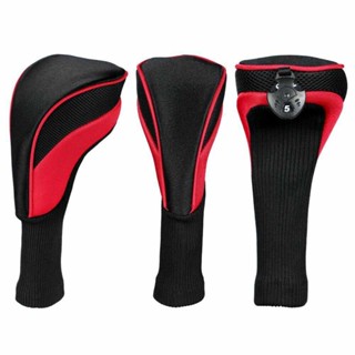 Golf Protective Covers Golf Wood Headcovers Mesh Long Neck Golf Head Covers Nylon Driver 1 3 5 Fairway 3Pcs All Fairway